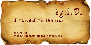 Ábrahám Dorina névjegykártya