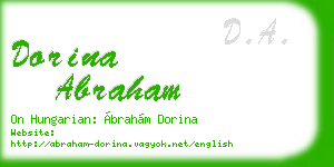 dorina abraham business card